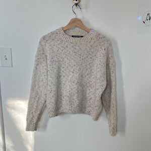 Women's Cream Speckled Sweater
